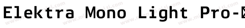 Elektra Mono Light Pro字体转换